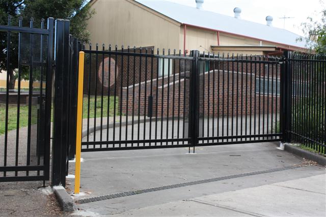 Diplomat Security Satin Black Swing Gates